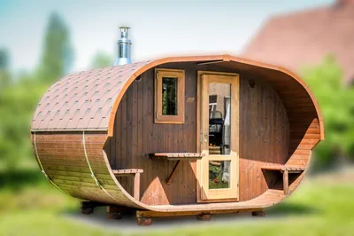 Oval barrel sauna - 3.50m